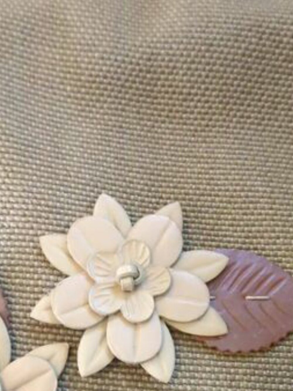 vintage brand new Liz Claiborne Brown Woven Floral Shoulder Bag Crossbody - Picture 3 of 3